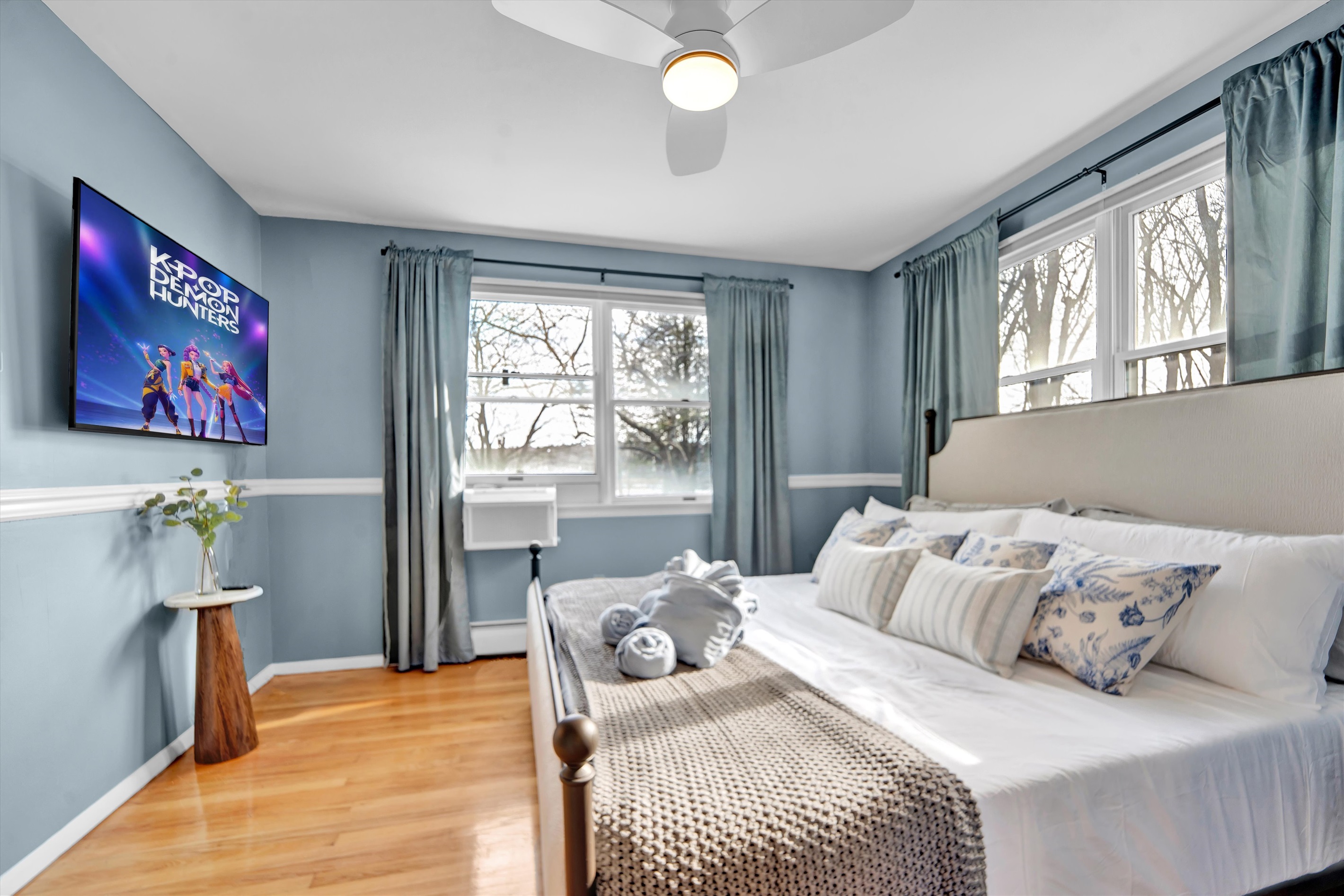 39 Guest room filled with soft morning light.