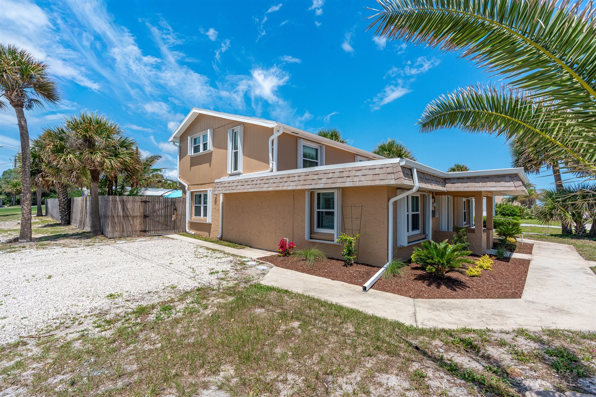 Lovely beachside home located right on A1A and STEPS from the beach!