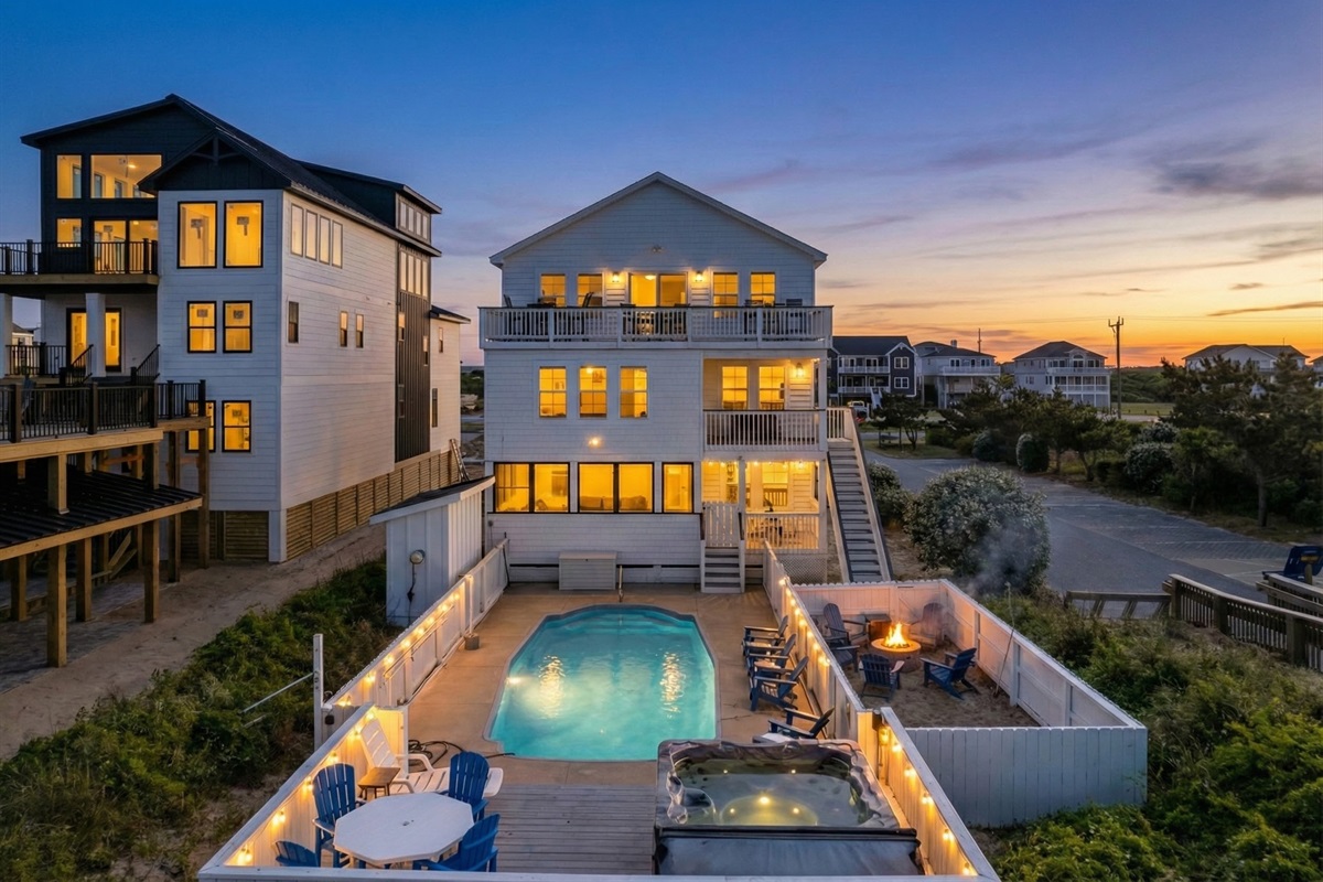 Coastline Haven by LUXSTAYUSA 🌅 Golden hour views from your three-level ocean home – just steps from the beach