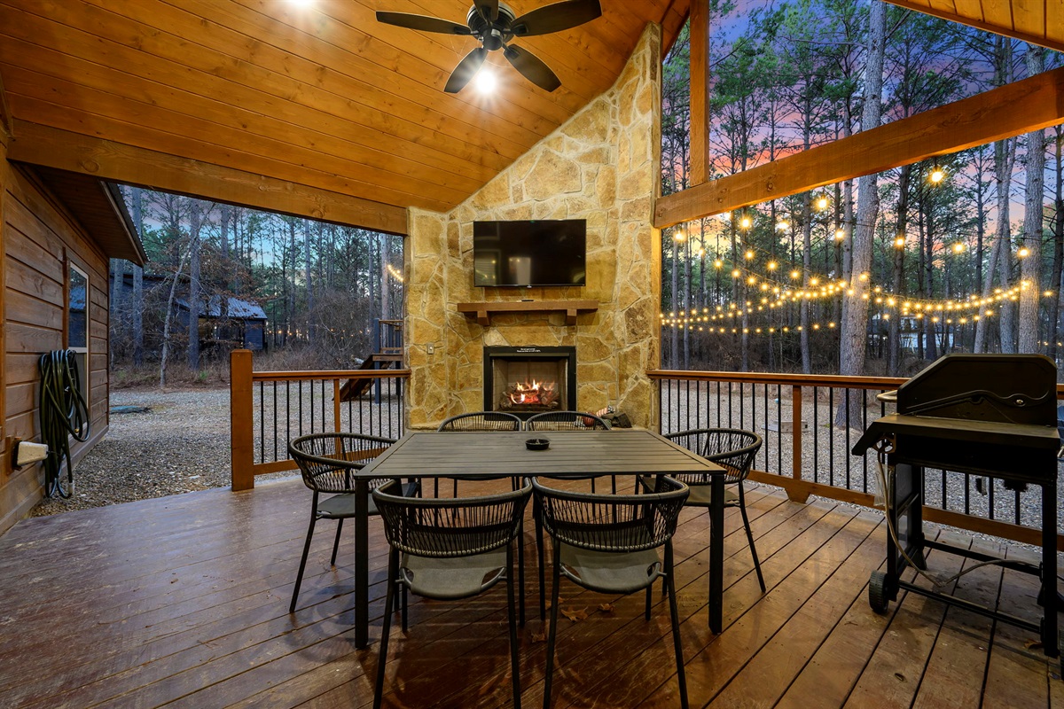 Patio (indoor and outdoor fireplaces are seasonal and operable from beginning of October to mid May).