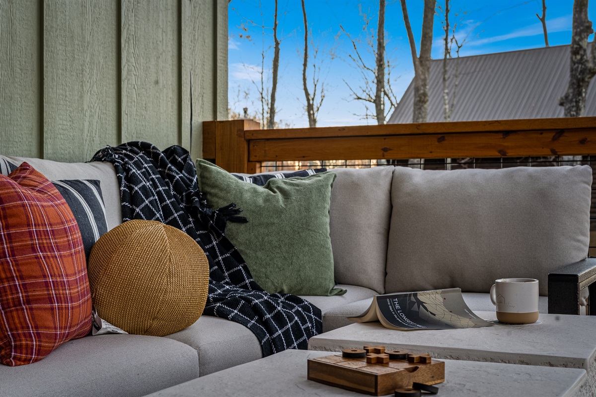 A quiet spot for morning coffee and a book!