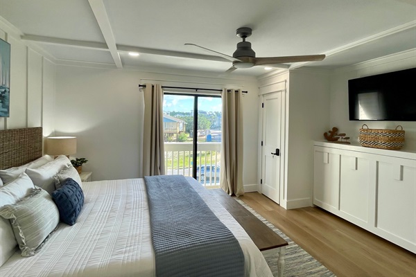 king guest suite with view of 30A