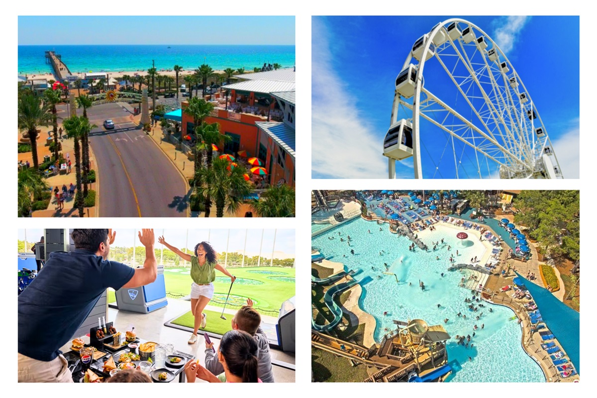 Experience the best of PCB! Shopping and dining at Pier Park, gulf views from the SkyWheel, and family fun at Shipwreck Island or Topgolf.