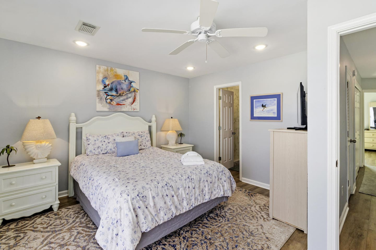 Settle into comfortable guest room one &mdash; everyone gets their own space, their own TV, their own ensuite.