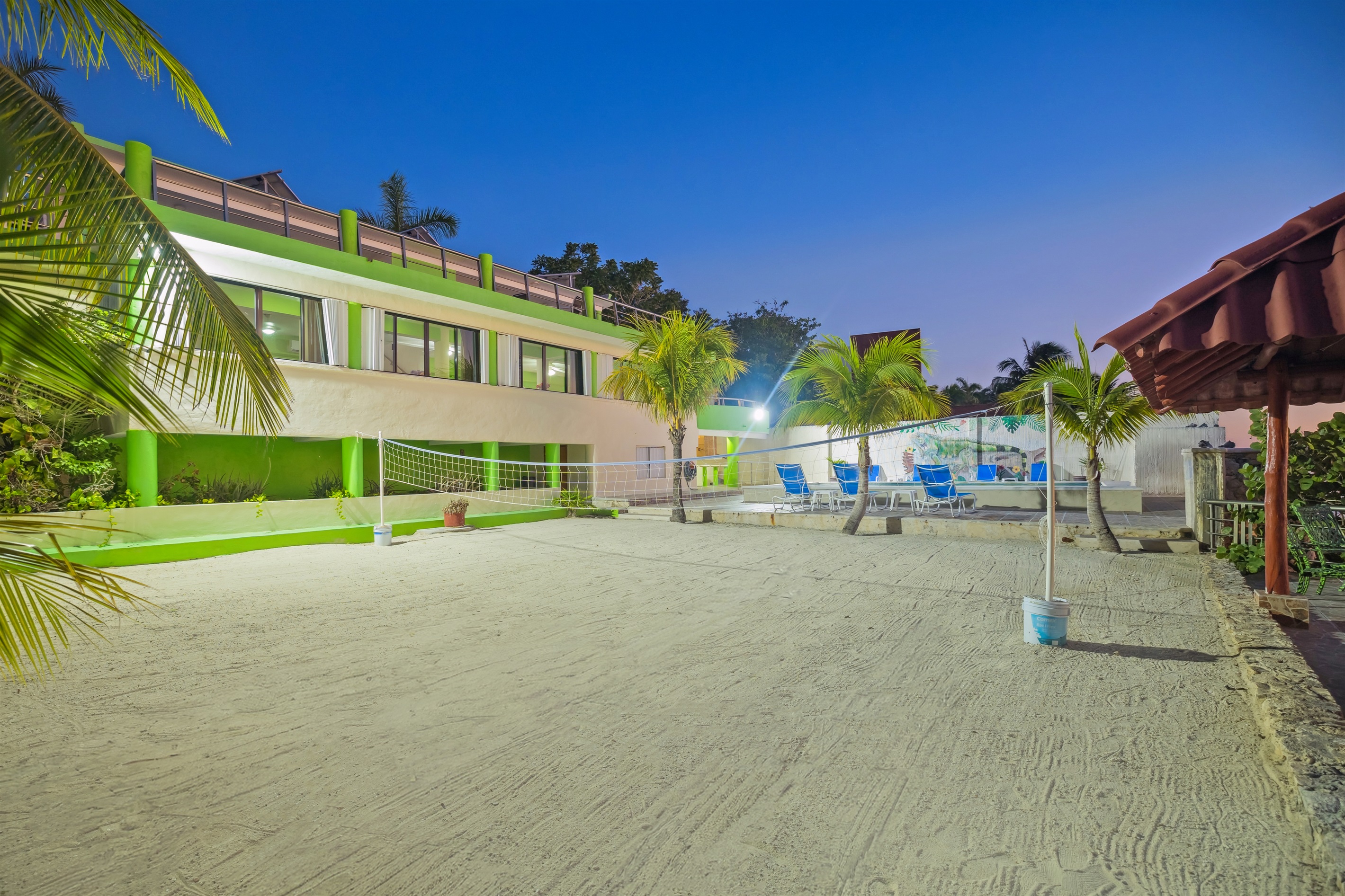 Private Beach with Volleyball Net