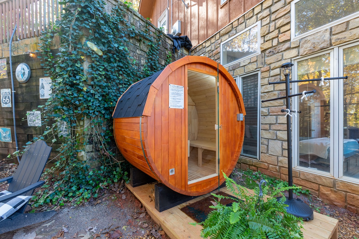 Warm up and recharge in the sauna, surrounded by nature’s beauty.