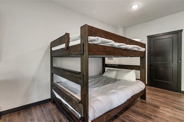 Built-in bunk room with full-size beds — perfect for kids or group stays.