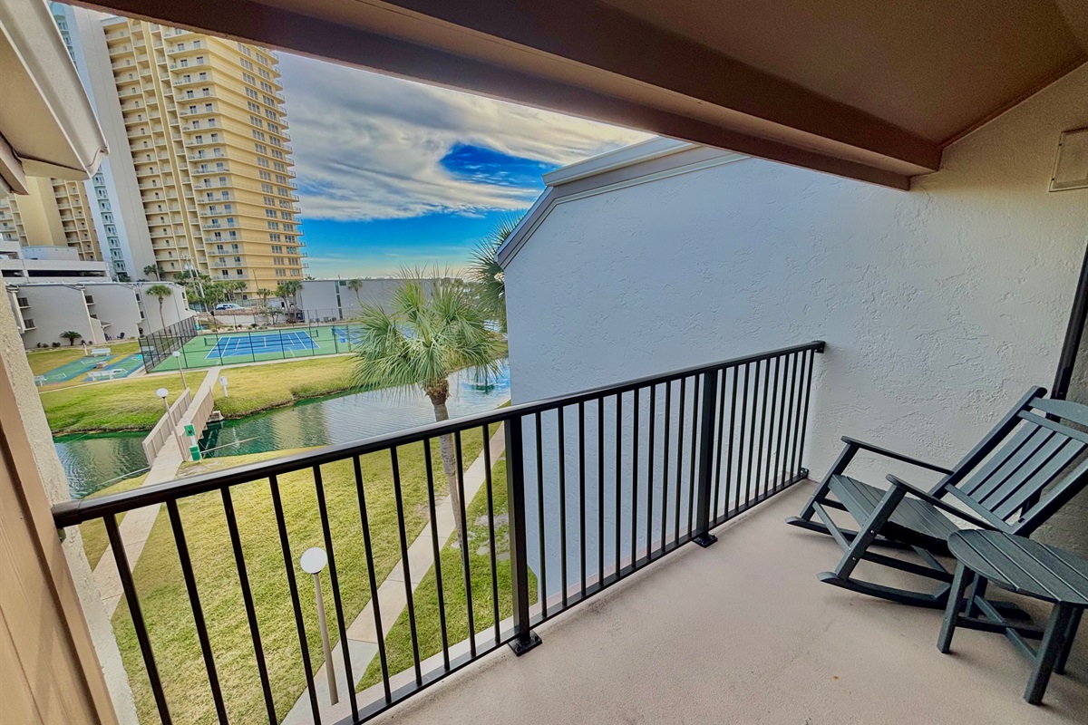 Balcony view from private master bedroom balcony