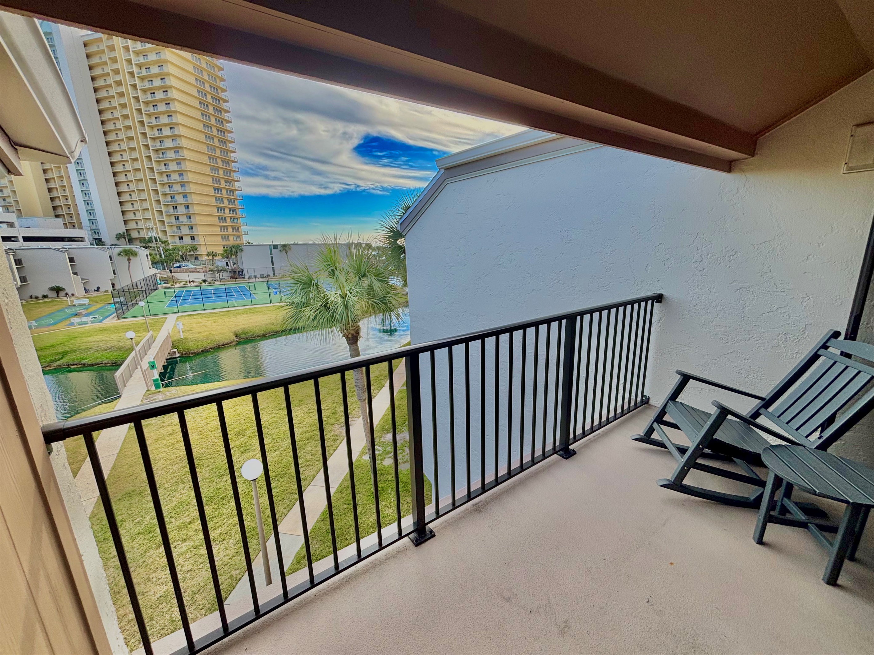 Balcony view from private master bedroom balcony