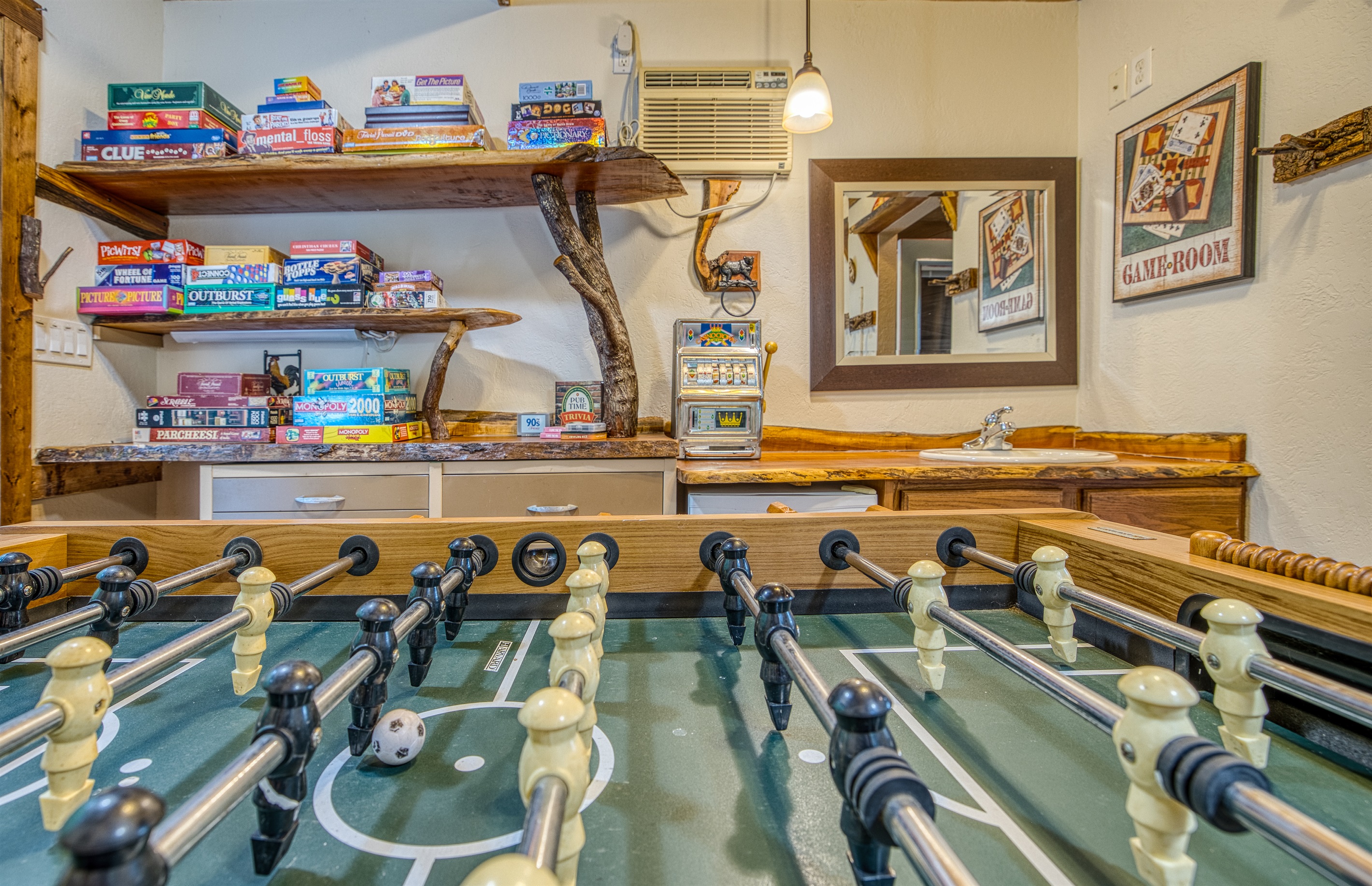 Board games/ puzzles/ and foosball