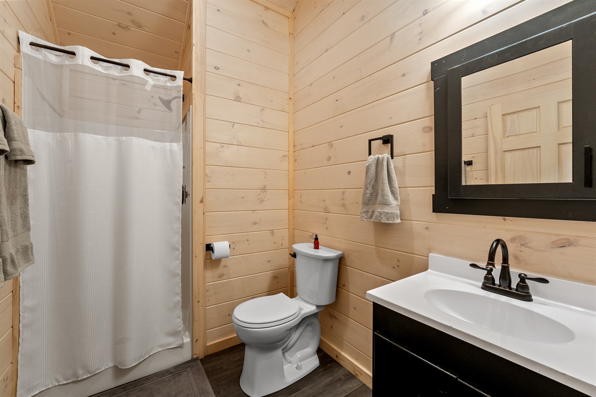 Private, modern bathroom