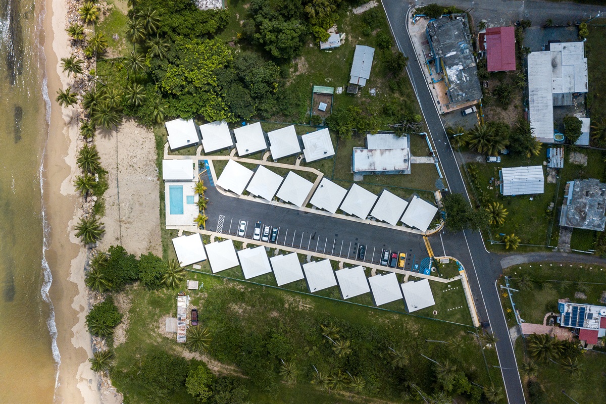 Beachfront condominium nestled in a quiet neighborhood.