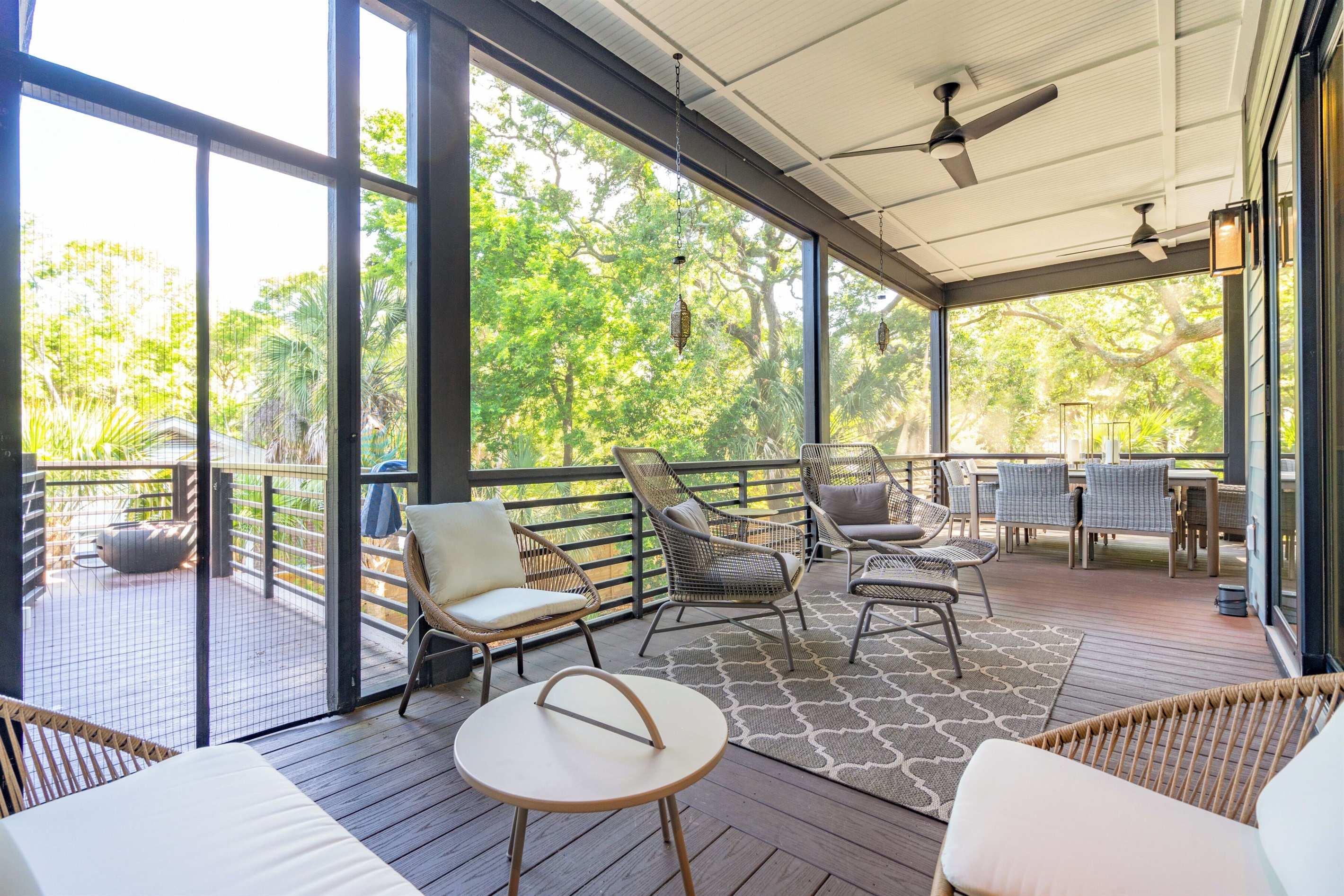 Outdoor porch seating
