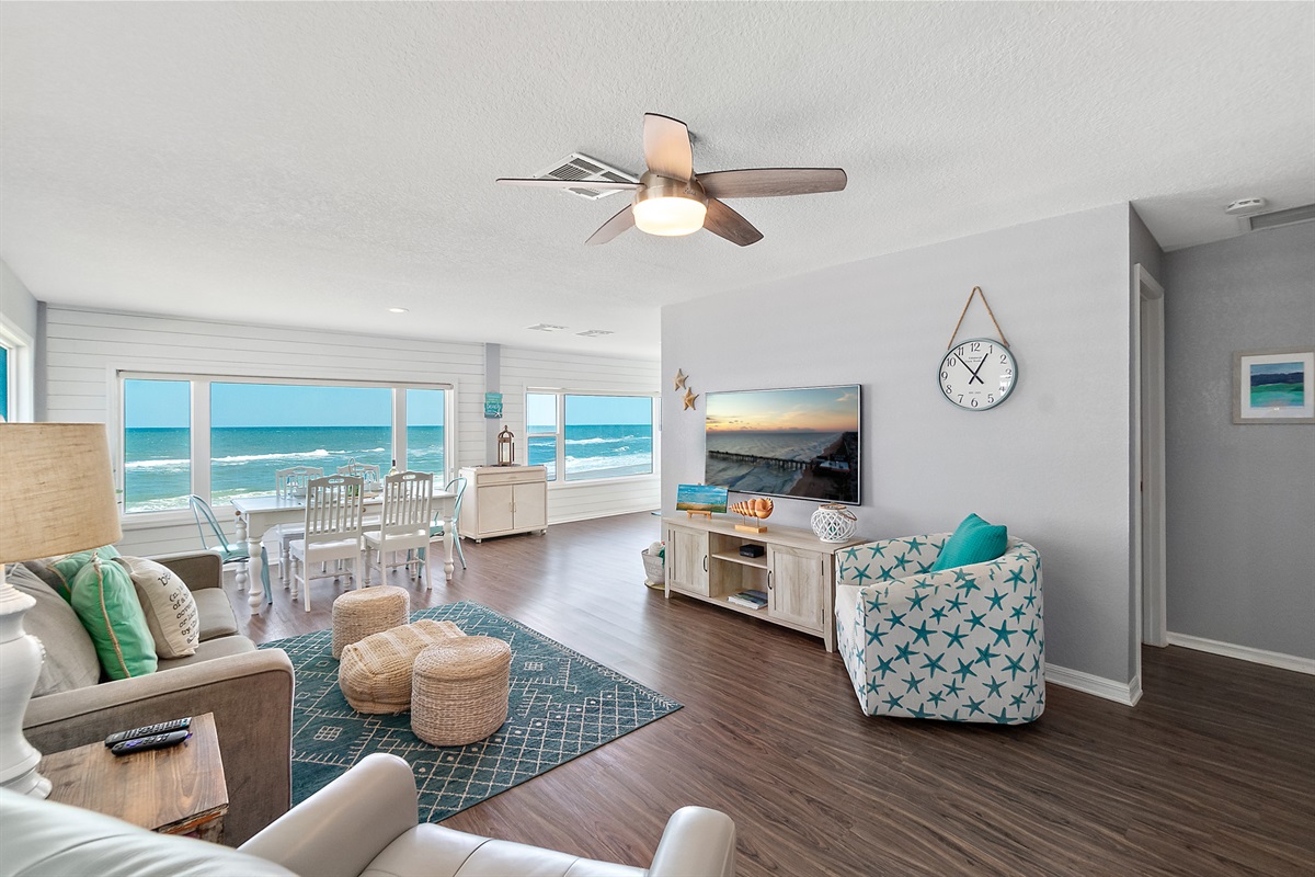 Open living space made for beach days