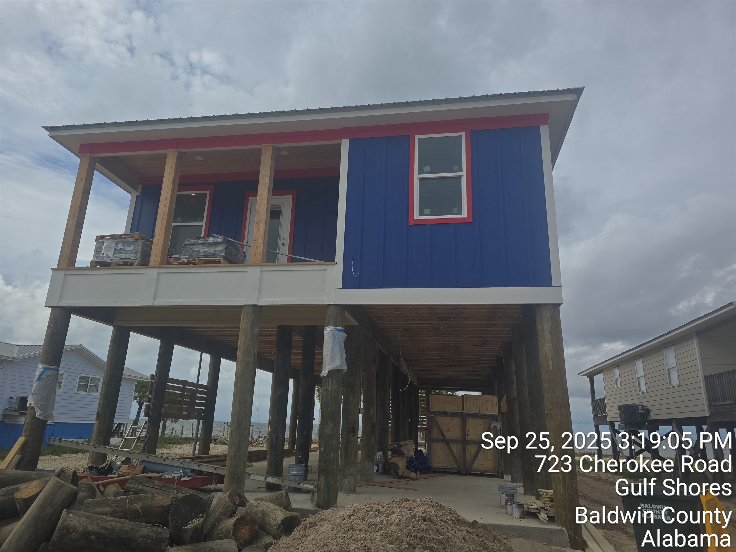 driveway side under construction