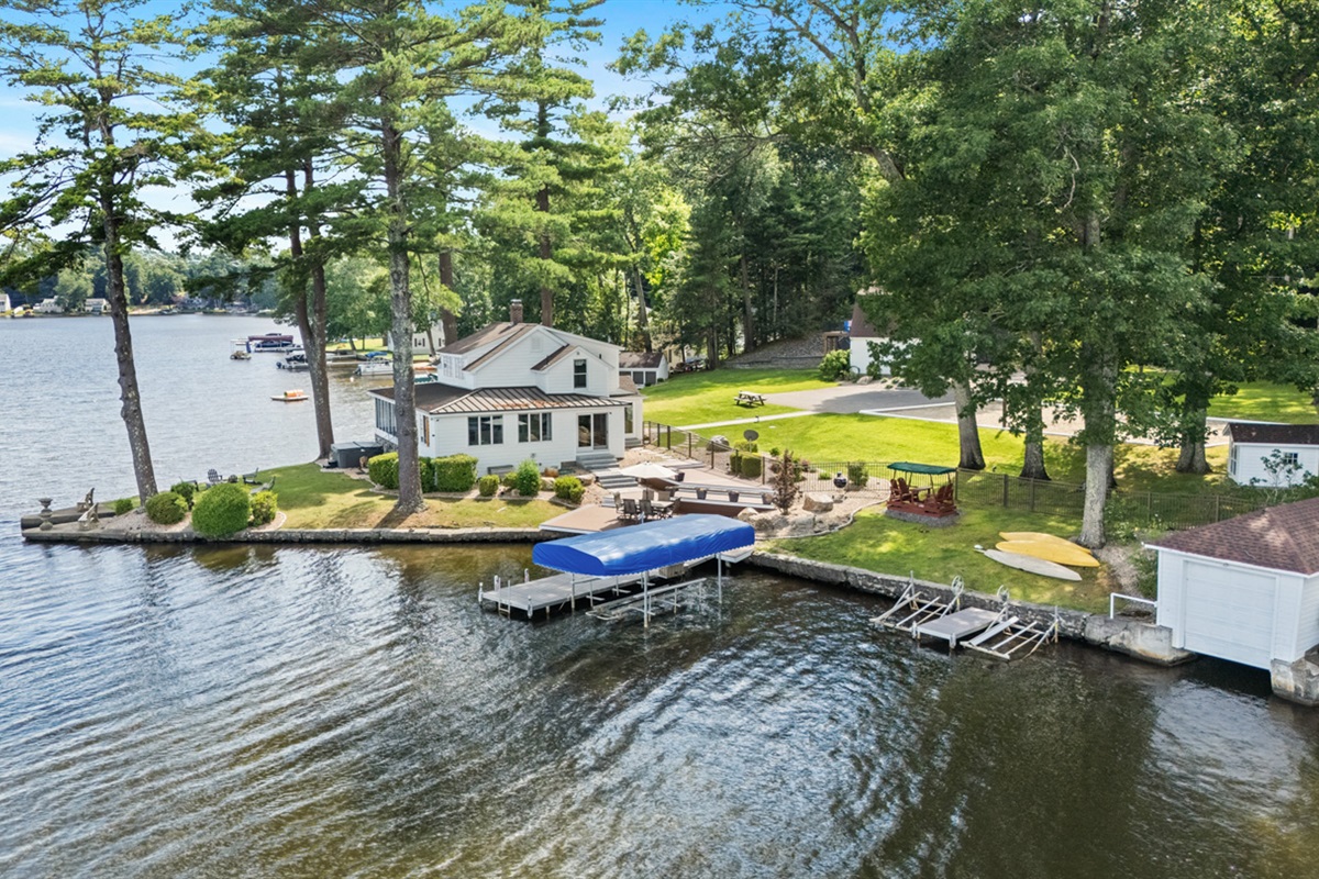 House from above the lake