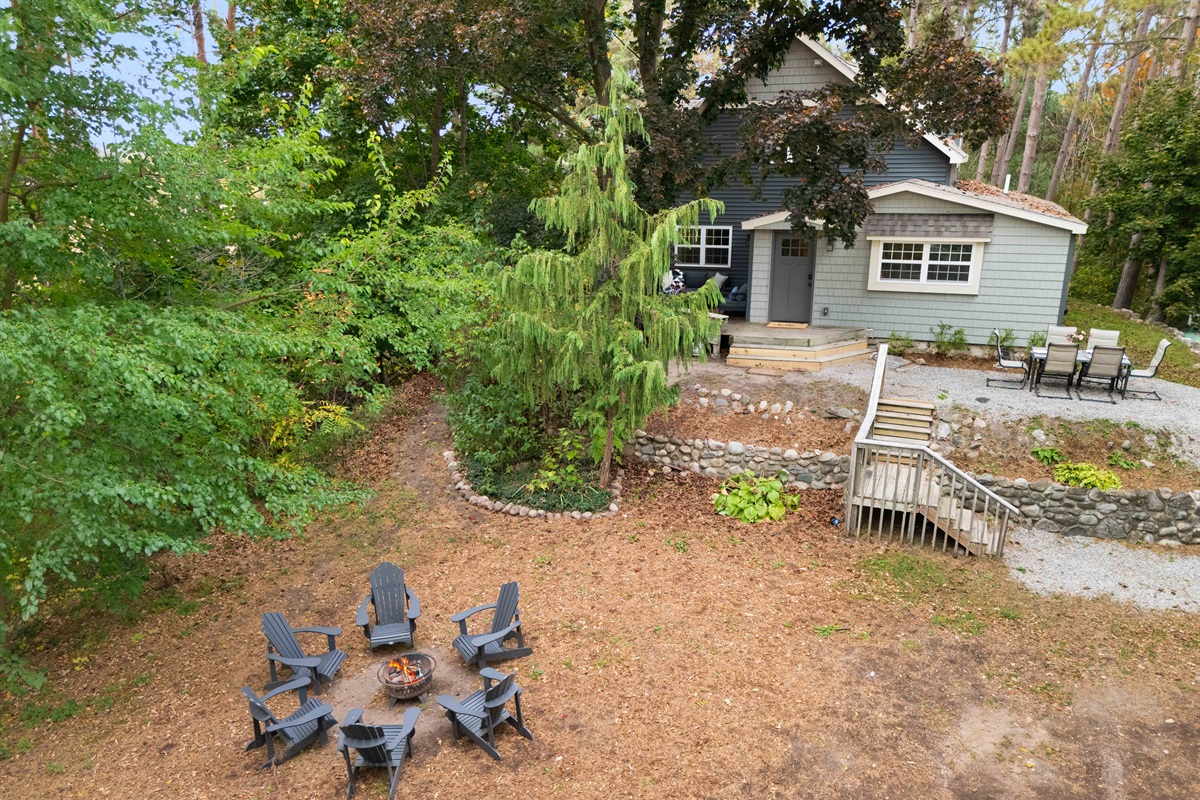 Relax by the firepit after dinner with 'smores for dessert!