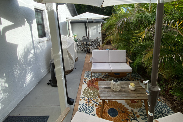 Your Patio Awaits: Lounge outside of kitchen