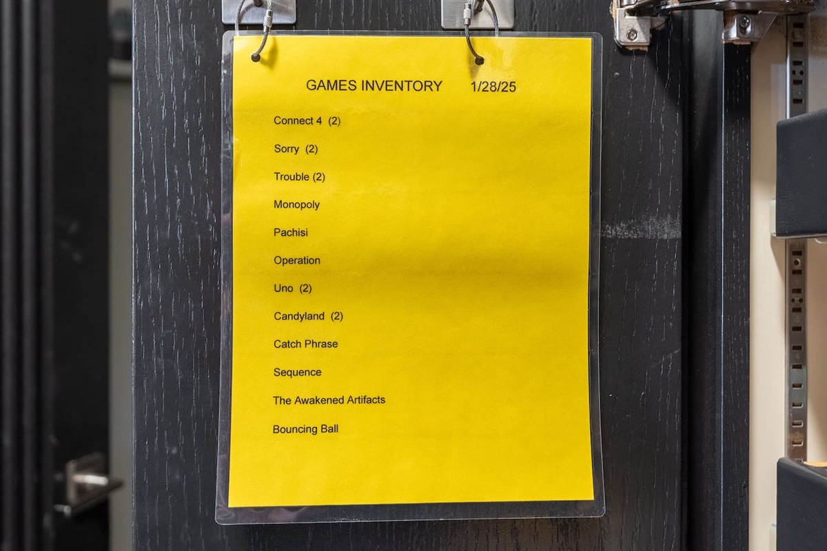 A detailed list of classic and modern board games available for endless family fun during your stay.