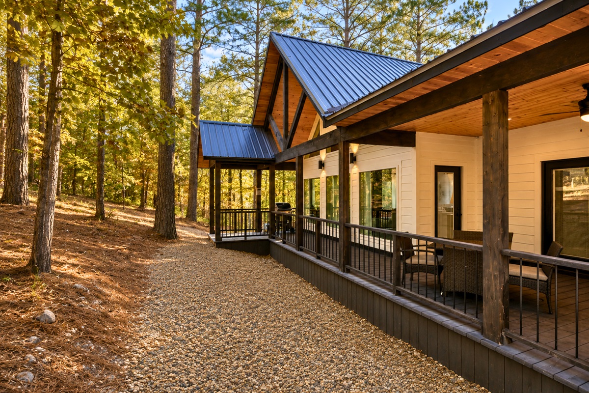 Tucked away in Timbercreek Trails South, Just You ‘N’ Me offers privacy, serenity, and the perfect setting for a romantic escape.