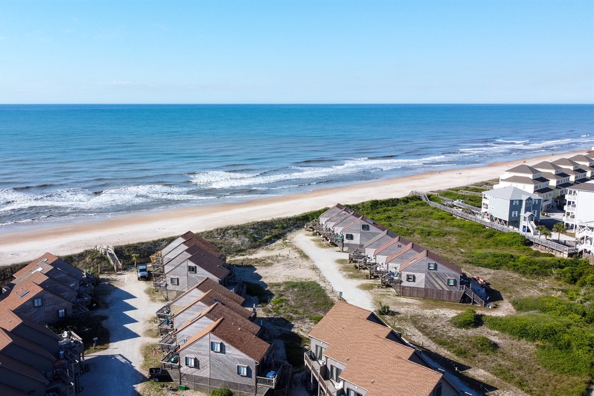 The neighborhood, right in front of the sea