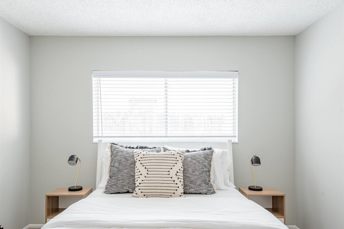 Queen bed in bedroom two