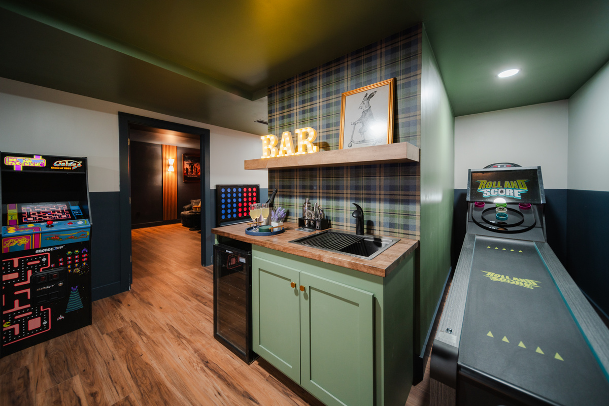 From friendly competition to evening cocktails, this game room offers something for everyone.