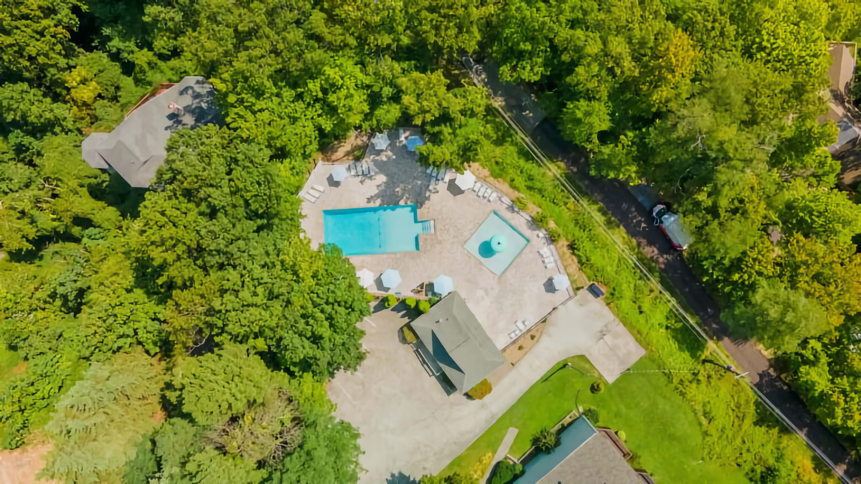 Upper Alpine pool and clubhouse