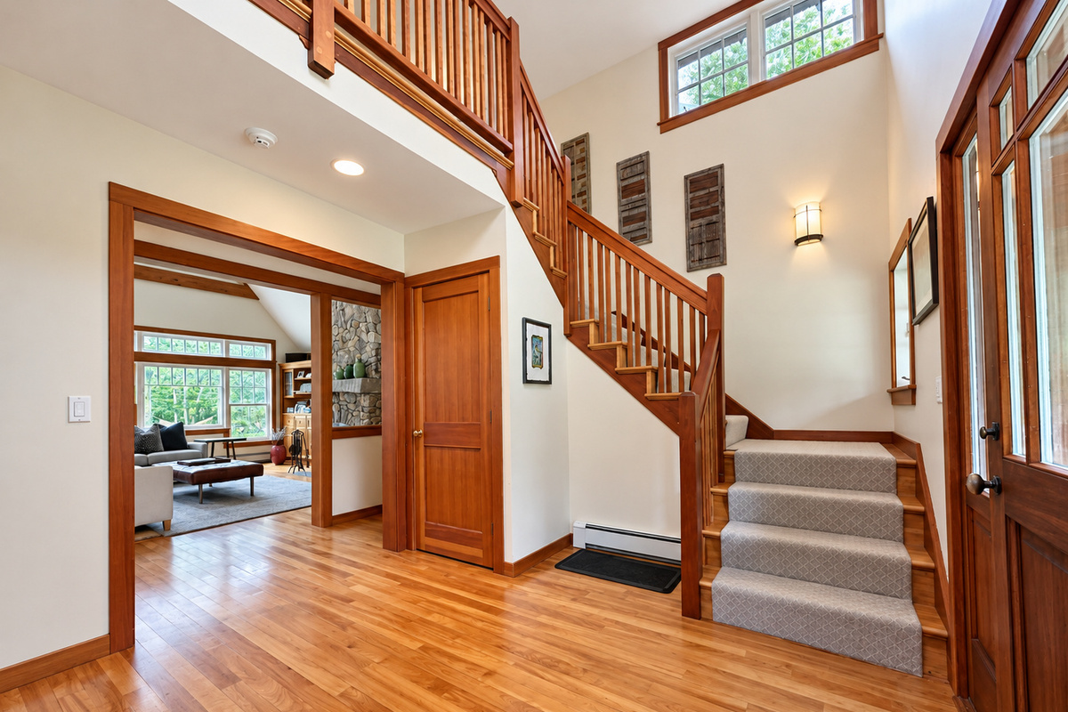 Entry foyer with staircase