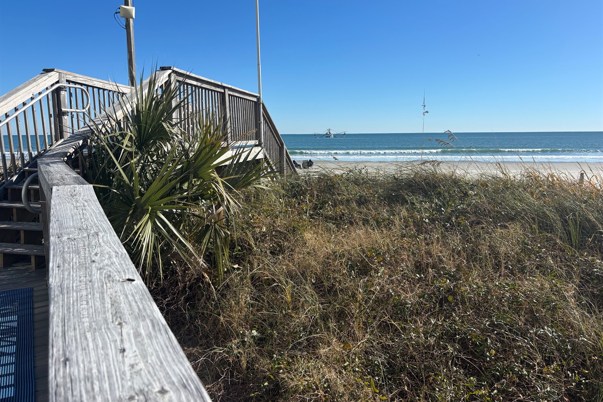 Super close beach access from the pool
