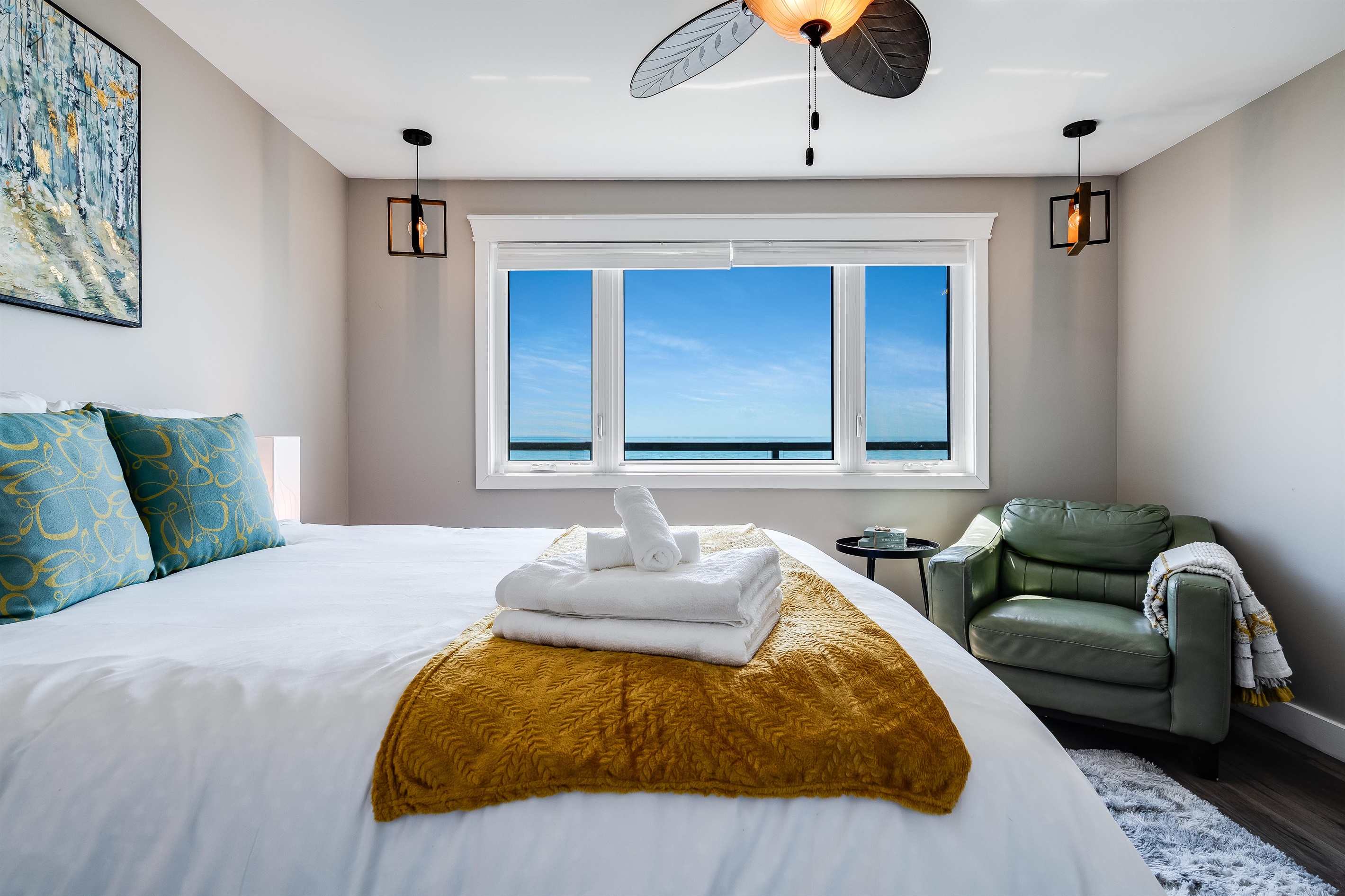 Queen Bedroom Designed for deep rest with a spa-like calm