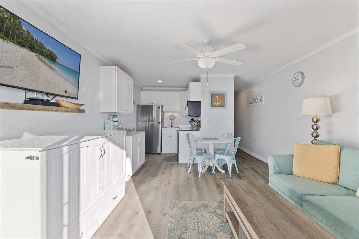View looking into the Unit from the Ocean Front Balcony
