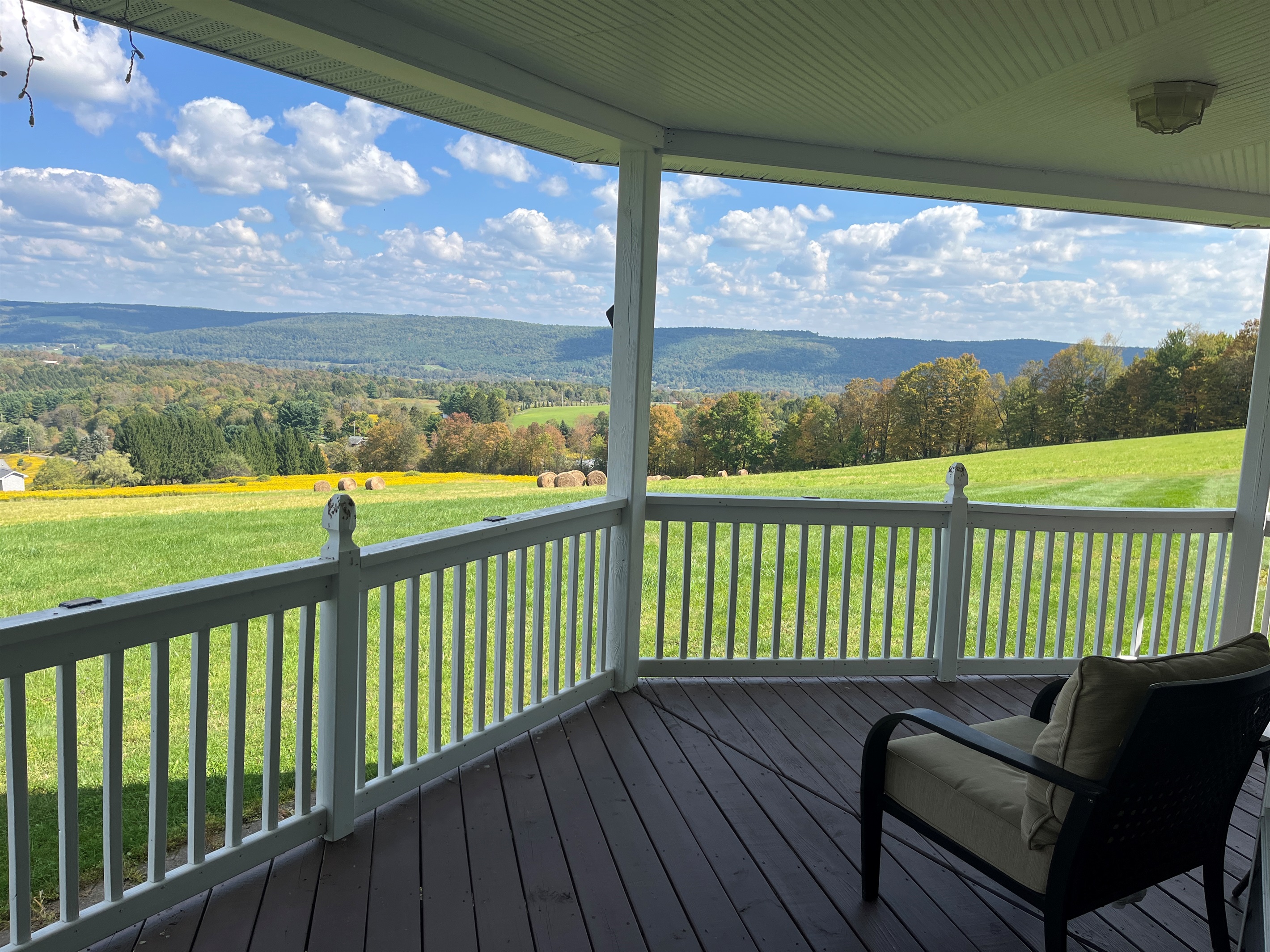 Beautiful vies from all around the covered wraparound porch