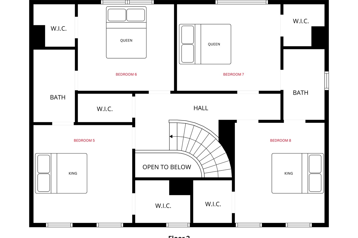 Floorplan for Second Floor