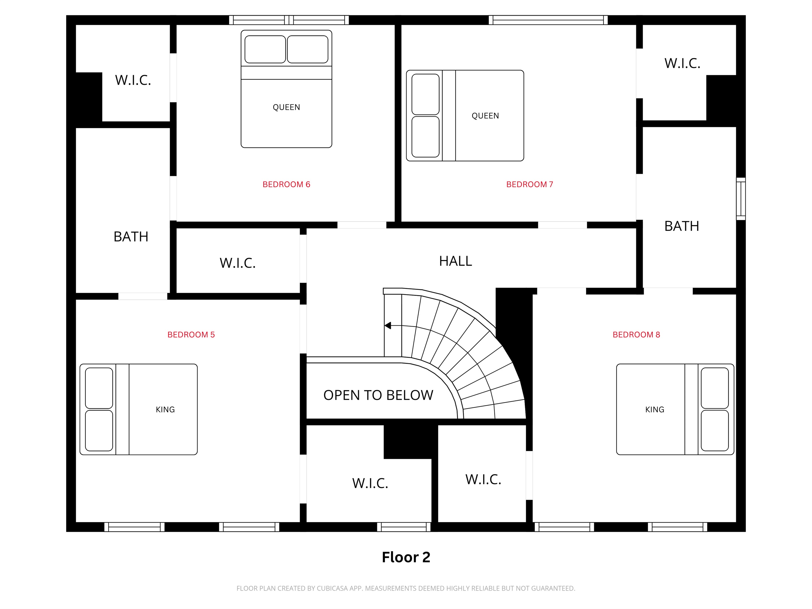 Floorplan for Second Floor