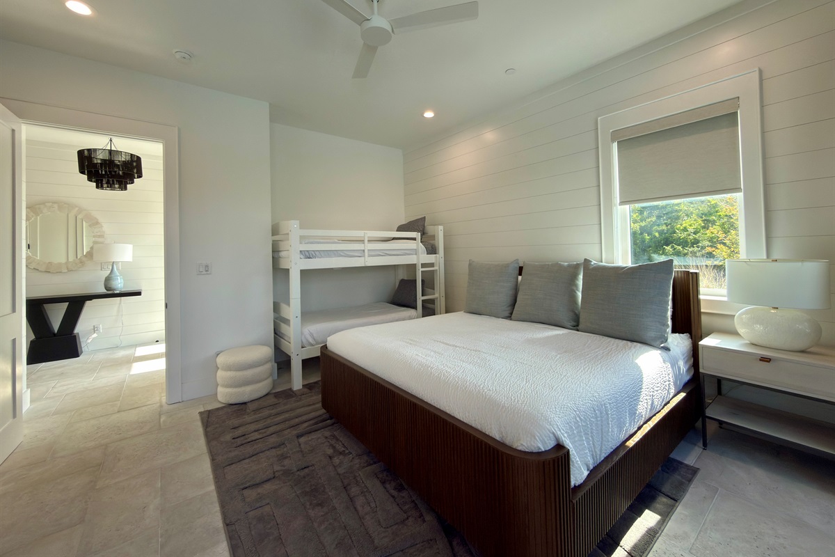 New Twin over Twin Bunk in first floor King Bedroom.