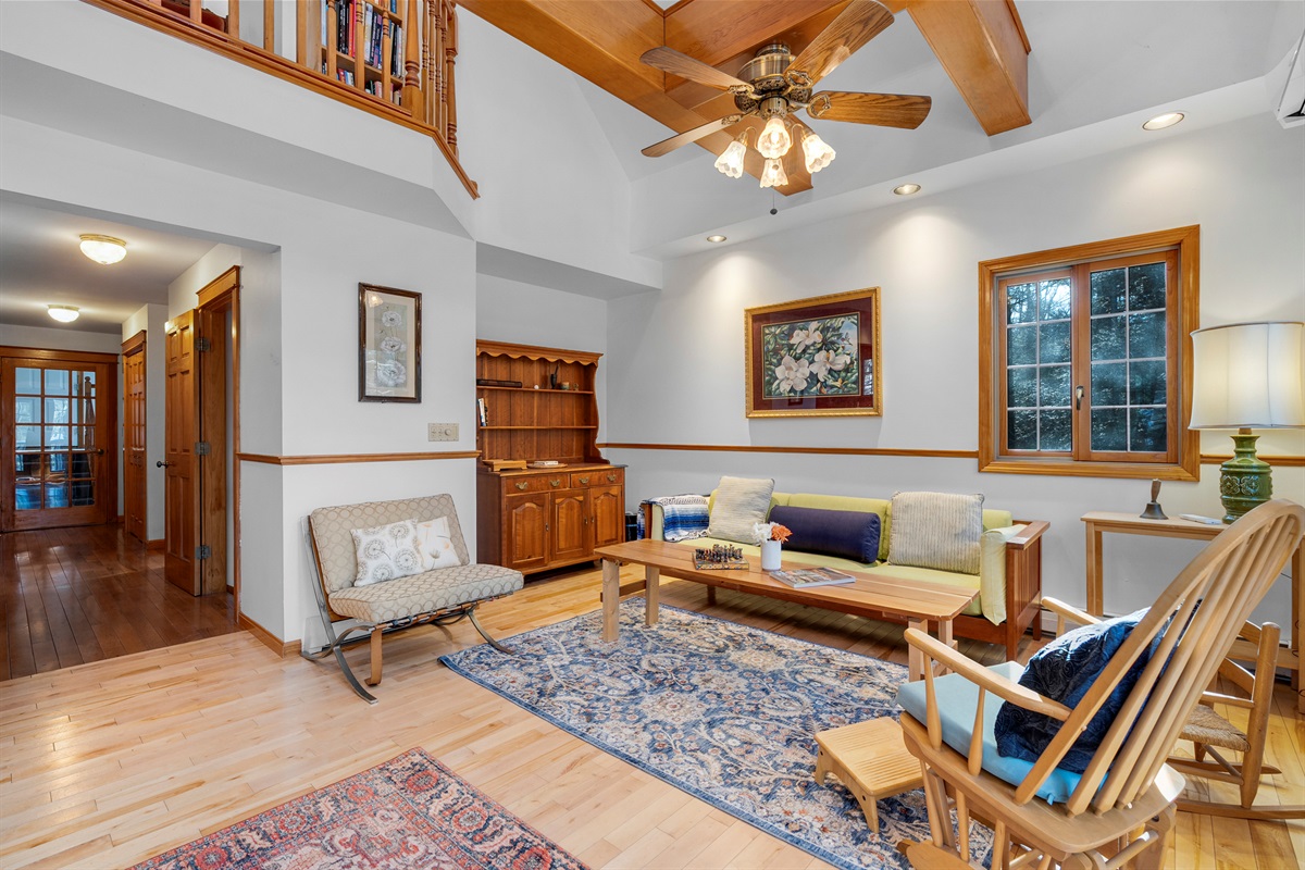 Cozy nooks to read one of the hundreds of books provided in the home! 