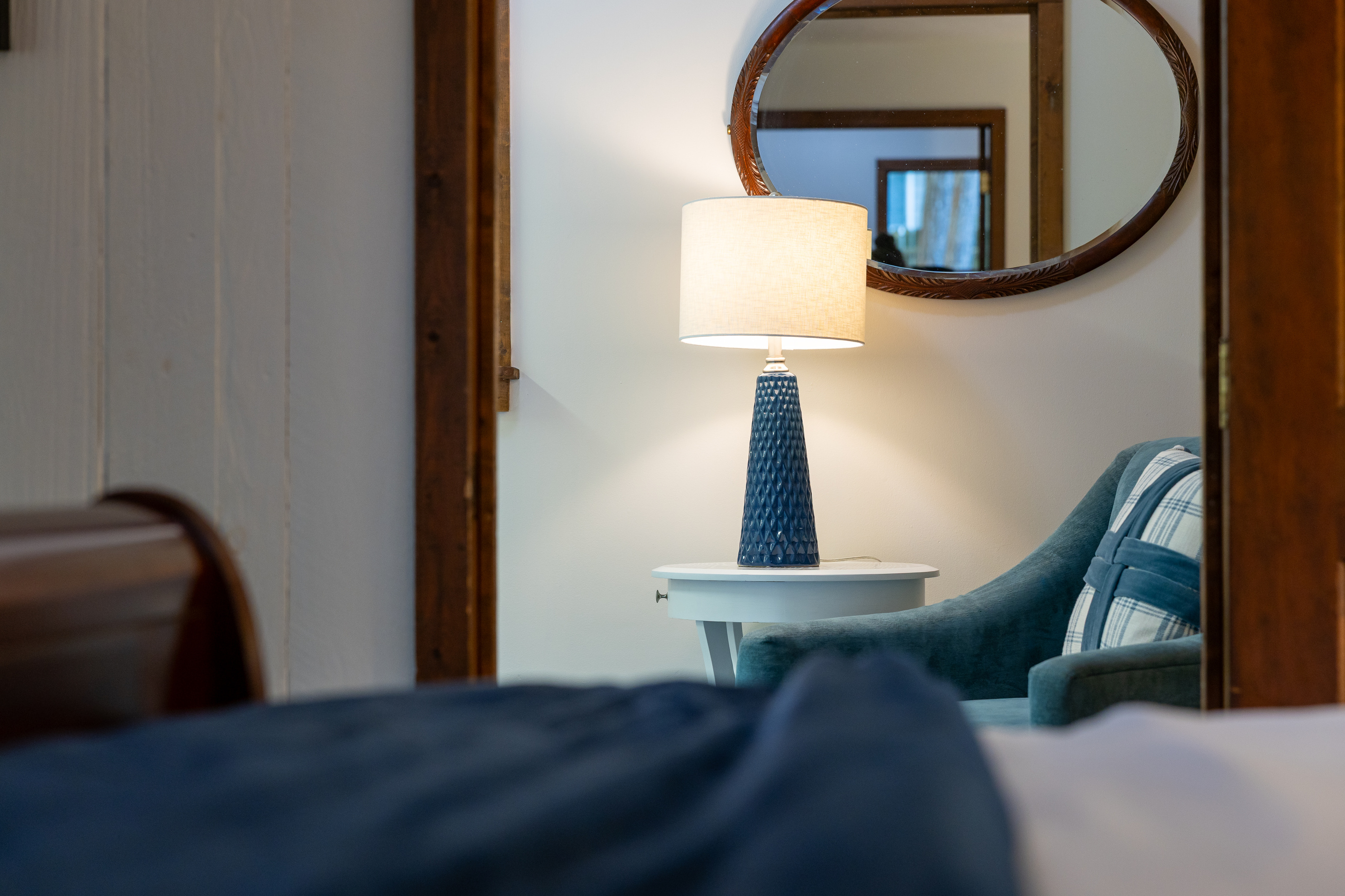 Next to the lower-level bedroom is the baby room, perfect for families with young children.