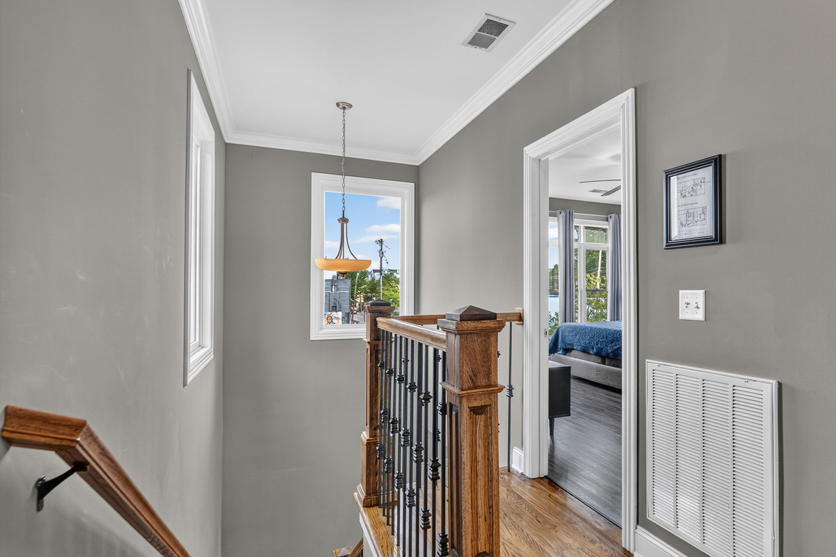 Come upstairs for the other two bedrooms and bathrooms, each ensuite