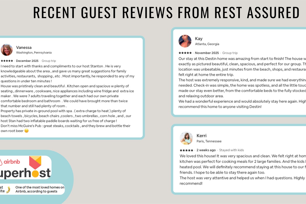 Recent reviews from happy guests show that you are in good hands!