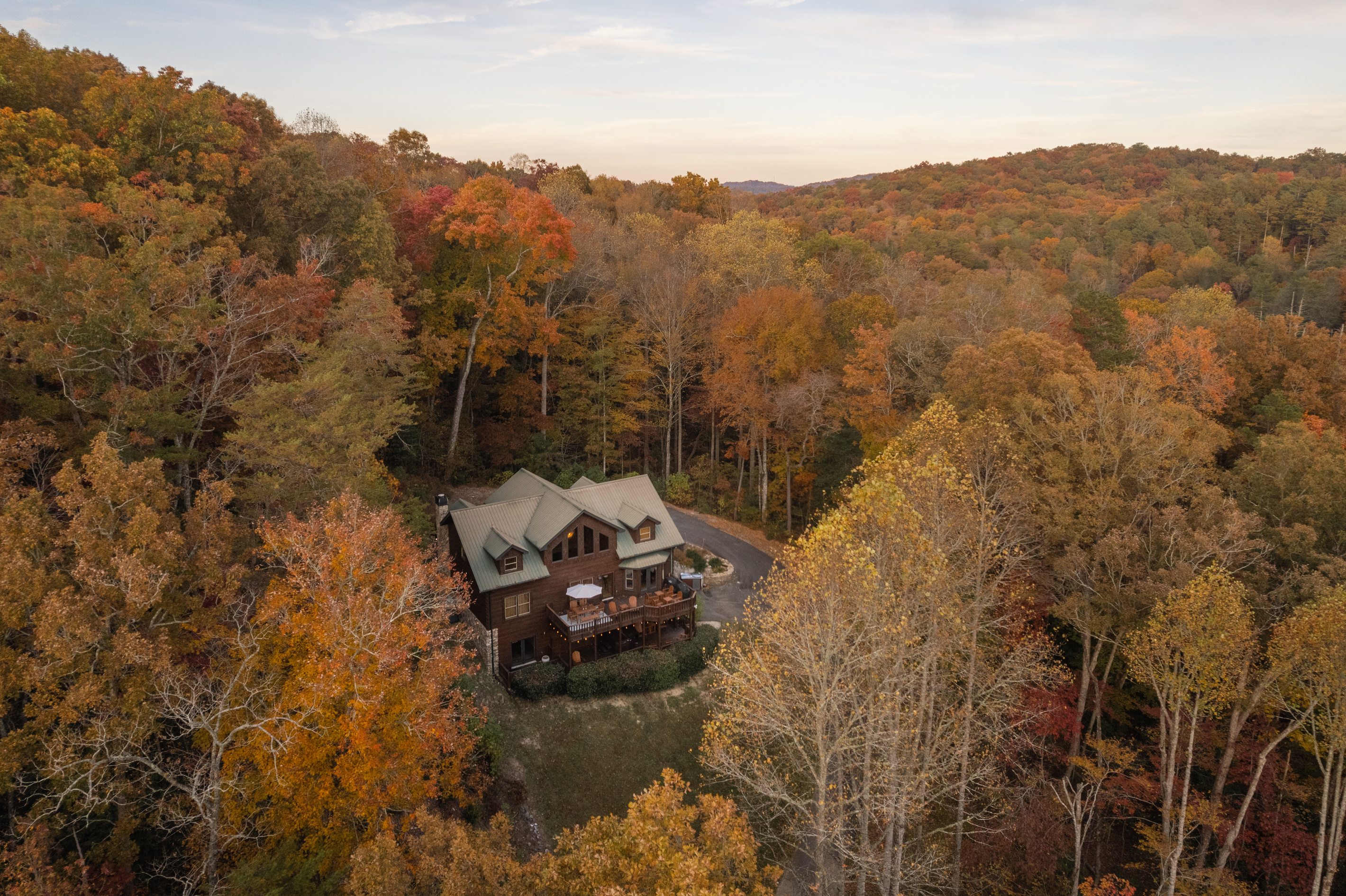 Spacious cabin on 9 private acres.
