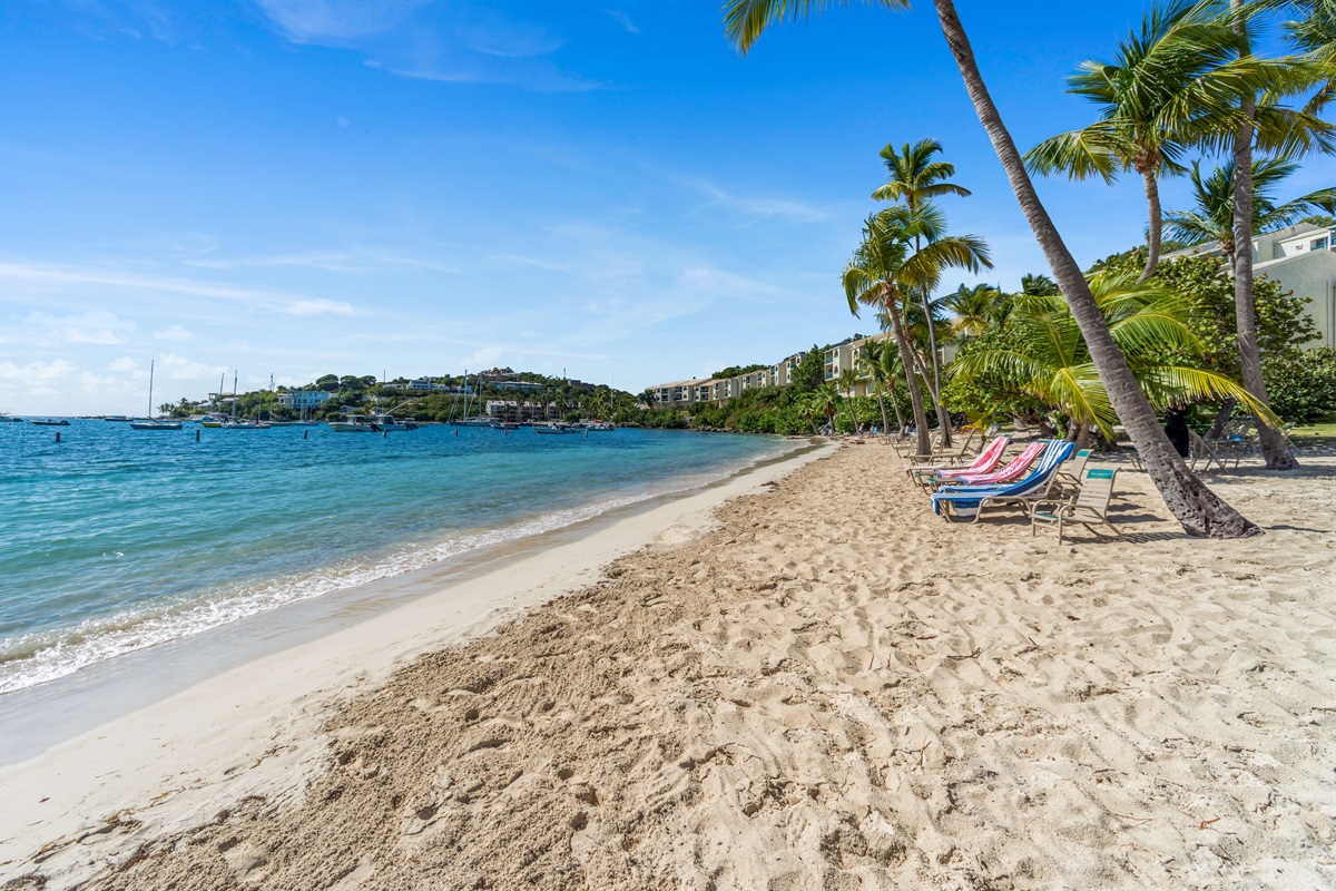 beach of Cowpet Bay walkable from condo