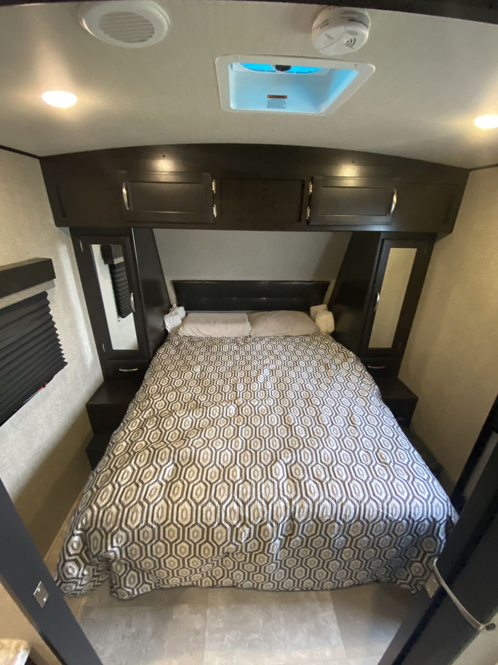 Master bedroom with ensuite bathroom, queen bed and ample storage to fully unpack