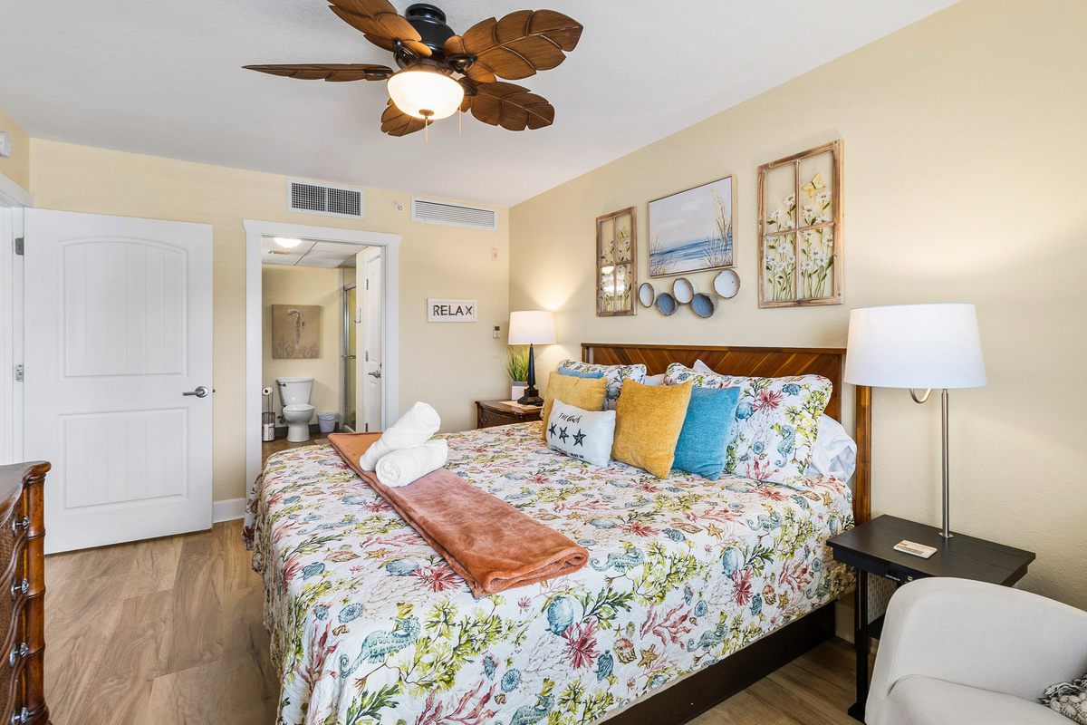 Master bedroom with ensuite bath.