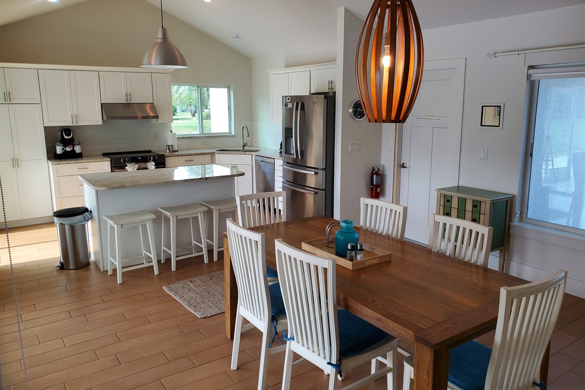 Dining room and kitchen