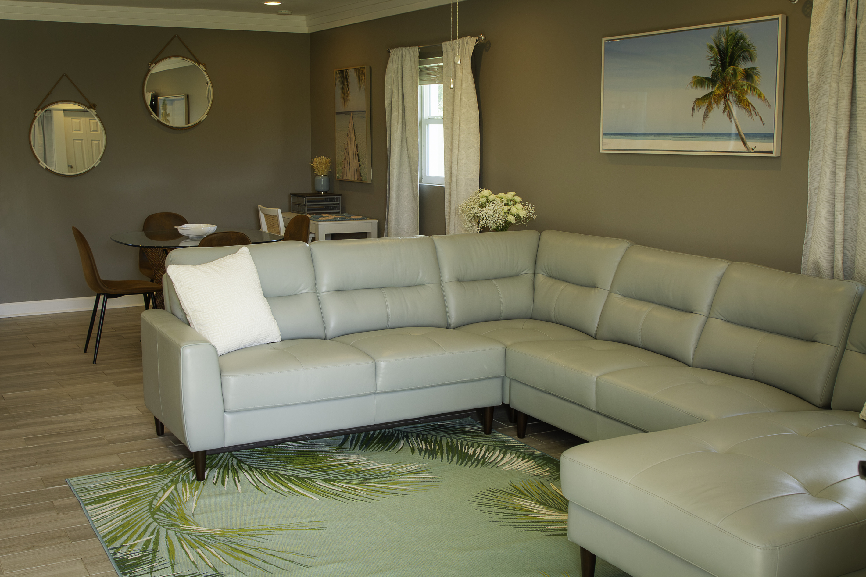 A view of the entire couch
