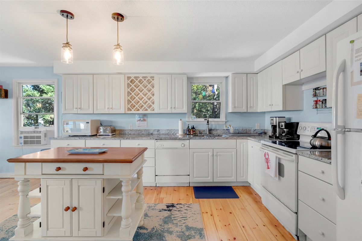 Fully stocked kitchen