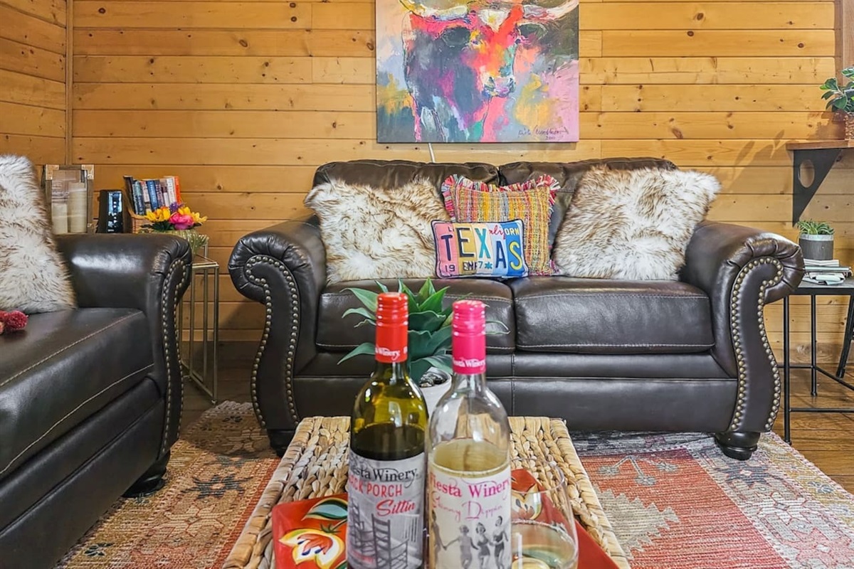 Grab a seat, pour a glass, and soak up the Texas charm in this inviting space.

"…and so so cute." – Meghan, ‘22