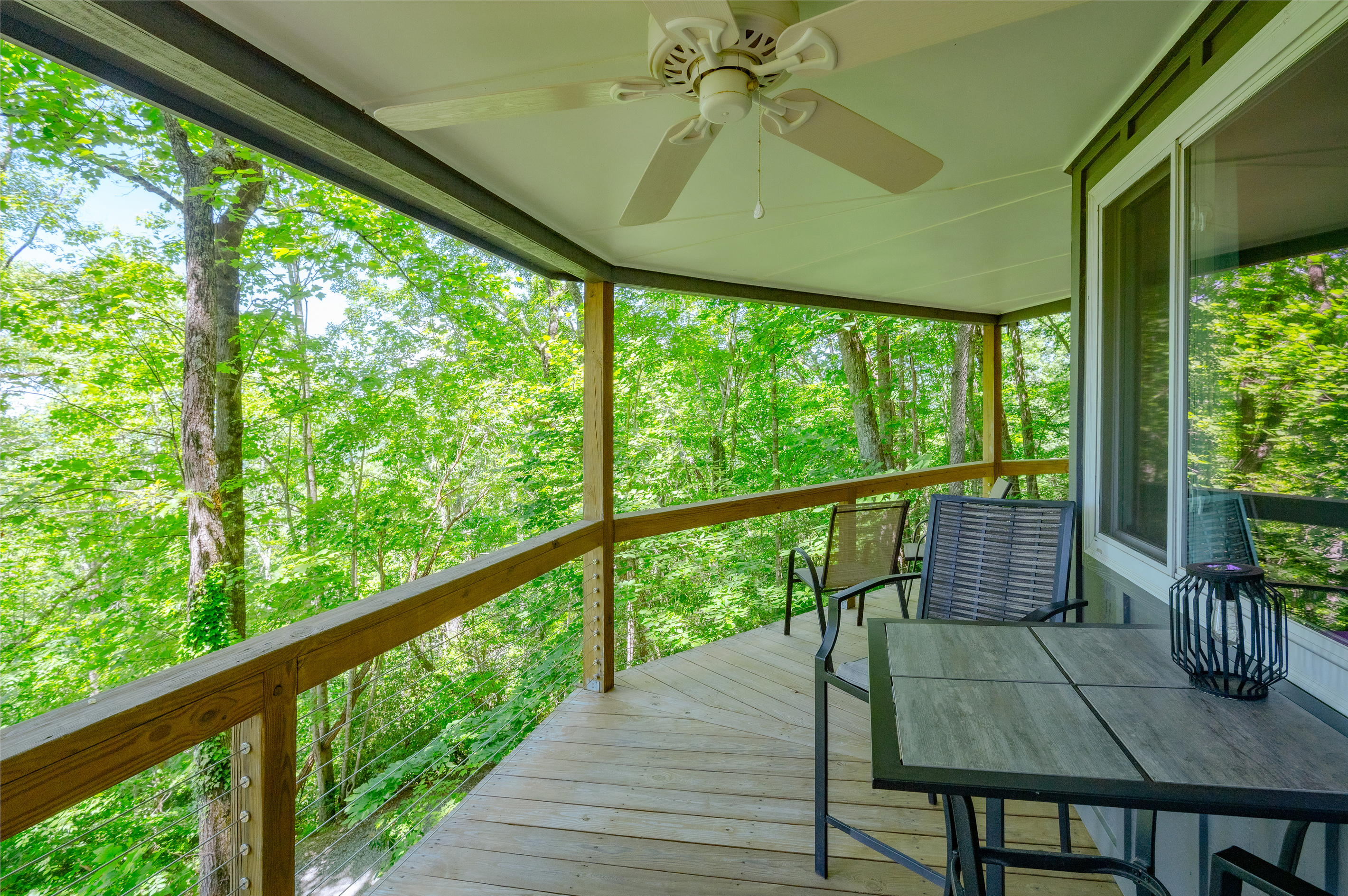 Dinner on the porch? Plenty of space to capture the beauty around you