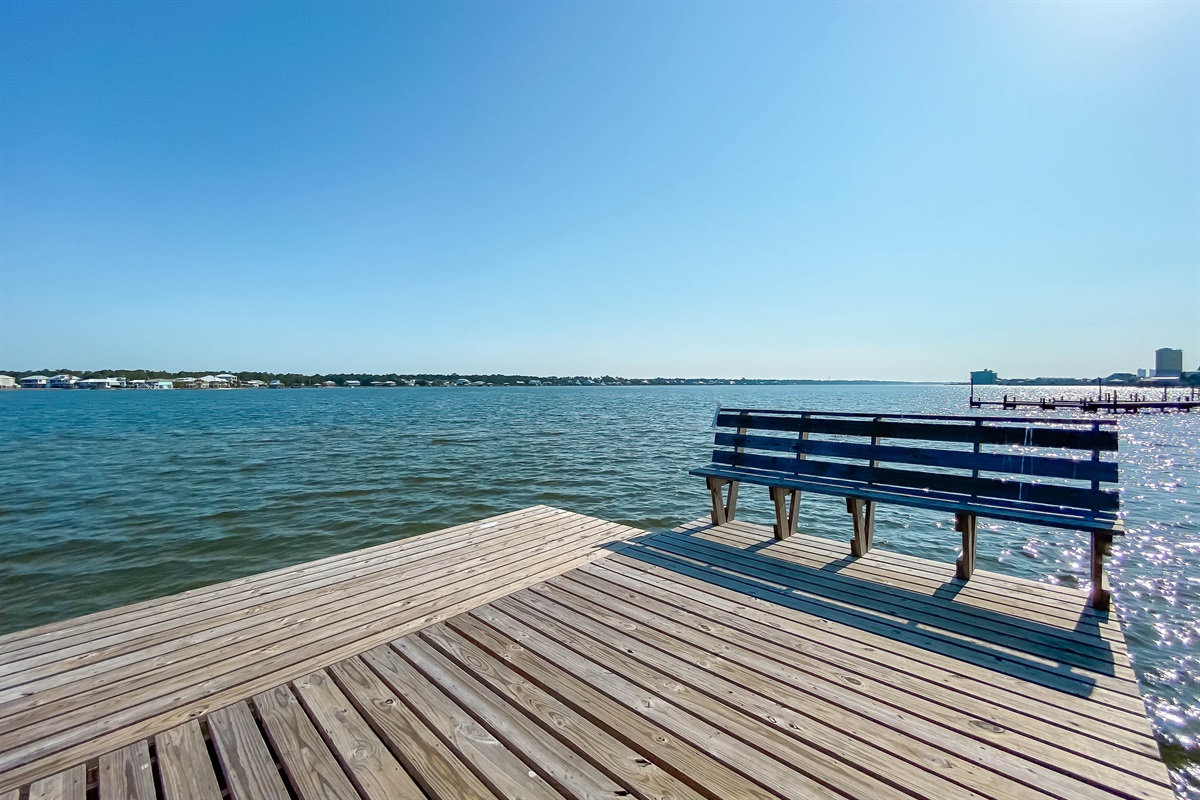 Cast a line from the private fishing pier at Gulf Shores Surf and Racquet Club, overlooking the tranquil waters of Little Lagoon.